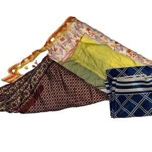 Vintage Scarfs, Silk, Anne Klein, Vera, Golluber, Mutli-Color, 4 pieces